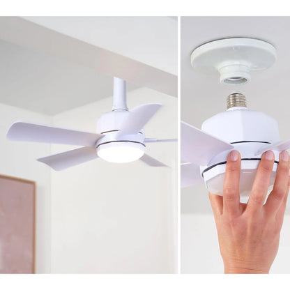 Cascade Pro 2-In-1 Socket 19" Ceiling Fan & LED Light